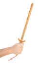 Chinese wooden sword isolated Royalty Free Stock Photo