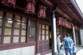 Chinese wooden traditional buildings inside of the Tianyige Library which is also called Building of Treasured Books, built in