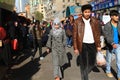 Chinese Xinjiang people on the street