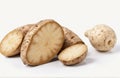 Chinese yam, cut out on white background