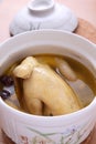 Chinese yam, yuzhu, ginseng, chicken soup Royalty Free Stock Photo