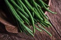 Yard-long green beans closeup Royalty Free Stock Photo