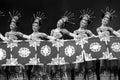 Chinese Yi ethnic dancers Royalty Free Stock Photo