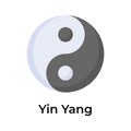 A chinese yin yang symbol vector design isolated on white background