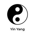 A chinese yin yang symbol vector design isolated on white background