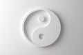 Chinese Yin Yang symbol on a white background, Taoism, dualism, religious symbol Royalty Free Stock Photo