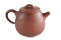 Chinese Yixing clay tea pot with insription: Zhou Ting Shou Zhi Royalty Free Stock Photo