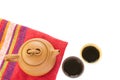 Chinese Yixing clay tea set with teapot and cups with black shu