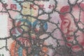 Chinese Yuan bank note on eroding ground