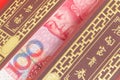 Chinese or 100 Yuan banknotes money in red envelope, as chinese Royalty Free Stock Photo