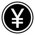 Chinese yuan icon isolated sign symbol