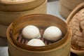 Chinese Dimsum Set in bamboo container Royalty Free Stock Photo