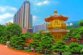 Chinese zen garden and pagoda Royalty Free Stock Photo