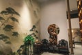 Chinese Zen tea room space, oriental tea aesthetics! Royalty Free Stock Photo