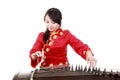 Chinese zither performer Royalty Free Stock Photo