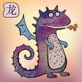 Chinese Zodiac. Animal astrological sign. dragon