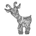 Chinese Zodiac. Animal astrological sign. goat. Royalty Free Stock Photo