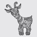 Chinese Zodiac. Animal astrological sign. goat Royalty Free Stock Photo