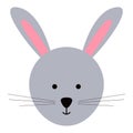Chinese zodiac animal in flat style, rabbit, cat. Vector illustration. Royalty Free Stock Photo