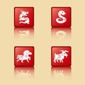 Chinese Zodiac Animal Icons Collection Royalty Free Stock Photo