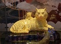 Chinese Zodiac Animal Tigers Year of the Tiger Gold Sculpture Golden Precious Metal Investment Jewellery Display