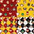 Chinese Zodiac Background Set Royalty Free Stock Photo