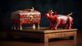 Chinese Zodiac Figurines on Handcrafted Wooden Box