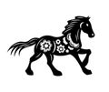 Chinese Zodiac Horse Composition Royalty Free Stock Photo