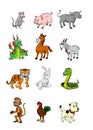 Chinese zodiac set Royalty Free Stock Photo