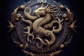 The Chinese zodiac sign is the Dragon. 2024. New Year of the Red Dragon - Generative AI