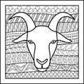 Chinese zodiac sign Goat Royalty Free Stock Photo