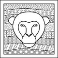 Chinese zodiac sign Monkey Royalty Free Stock Photo