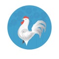 Chinese zodiac sign Rooster vector horoscope icon or symbol Royalty Free Stock Photo