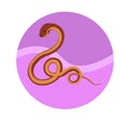 Chinese zodiac sign Snake vector horoscope icon or symbol Royalty Free Stock Photo