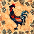 Chinese zodiac sign Year of the Rooster - ai generated image