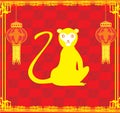 Chinese zodiac signs: monkey Royalty Free Stock Photo