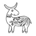 Chinese zodiac signs symbol of the year bull