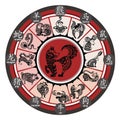 12 Chinese zodiac signs Royalty Free Stock Photo