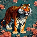 Chinese zodiac tiger - ai generated image