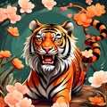 Chinese zodiac tiger - ai generated image