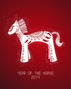 Chinese Zodiac Year of the Horse Royalty Free Stock Photo