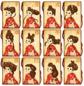 Chinese zodiacal cards Royalty Free Stock Photo