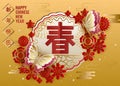 Classic Chinese new year background, vector illustration.