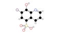 chiniofon molecule, structural chemical formula, ball-and-stick model, isolated image antiprotozoal agent