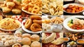 chinnese food - Collage of various typical Chinese food products generative ai
