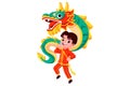 Chinnese Icon Dragon Dance Royalty Free Stock Photo