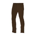 Chino Brown Long Pants Fashion Style Item Illustration Royalty Free Stock Photo