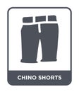 chino shorts icon in trendy design style. chino shorts icon isolated on white background. chino shorts vector icon simple and