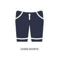 chino shorts icon on white background. Simple element illustration from clothes concept