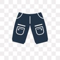 Chino Shorts vector icon isolated on transparent background, Chi